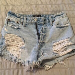 Distressed Denim Shorts
